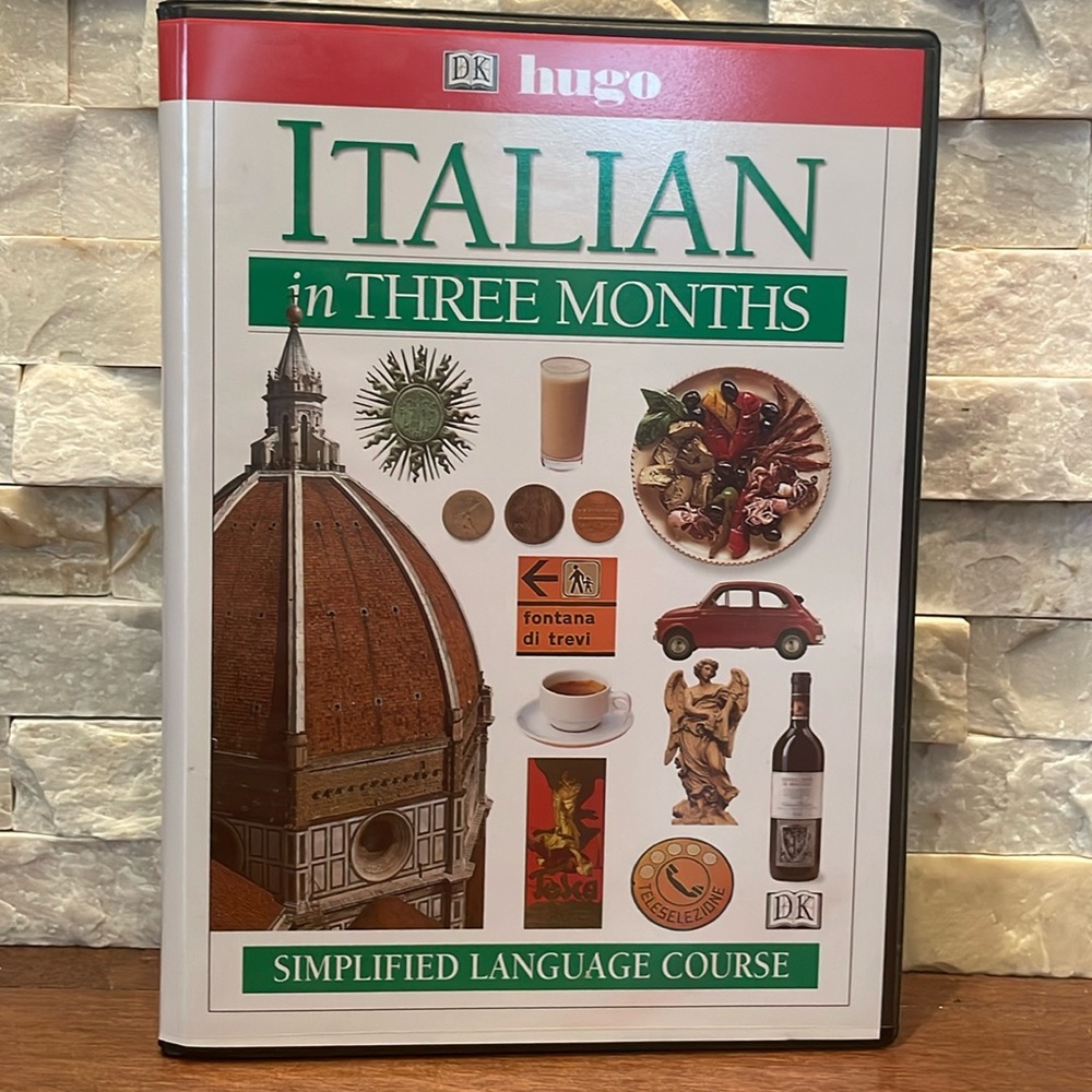 Italian in Three Months book and Cassettes